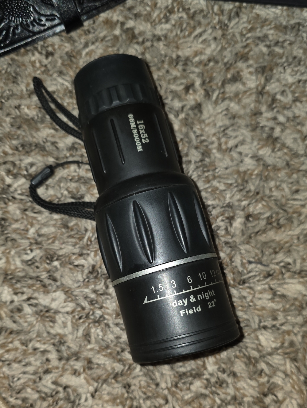 Black Compact Monocular Telescope - Day & Night Field 22°